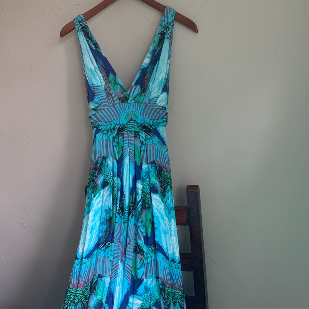 Tart Collection turquoise floral maxi dress